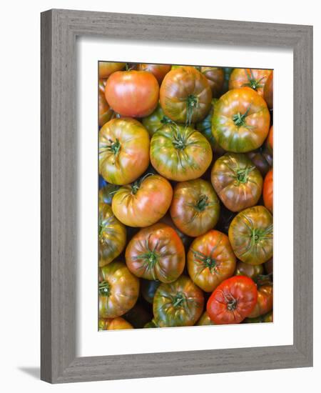 Spain, Madrid, Plaza De San Miguel, Mercado De San Miguel, Artisan Food Marketplace, Heirloom Tomat-Walter Bibikow-Framed Photographic Print