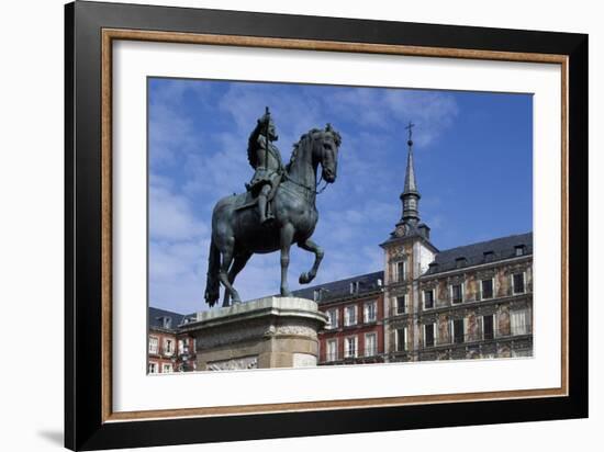 Spain, Madrid, Plaza Mayor, Equestrian Statue of Philip Iii, 1616-Pietro Tacca-Framed Giclee Print