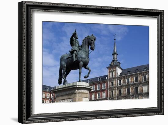 Spain, Madrid, Plaza Mayor, Equestrian Statue of Philip Iii, 1616-Pietro Tacca-Framed Giclee Print