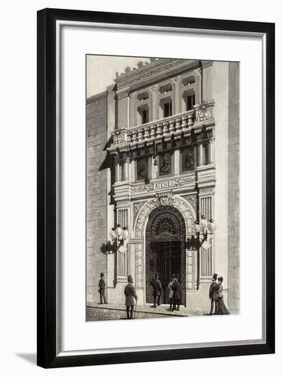 Spain, Madrid, Scientific, Literary and Artistic Ateneo, Engraving, 1892-null-Framed Giclee Print