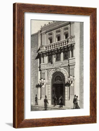 Spain, Madrid, Scientific, Literary and Artistic Ateneo, Engraving, 1892-null-Framed Giclee Print