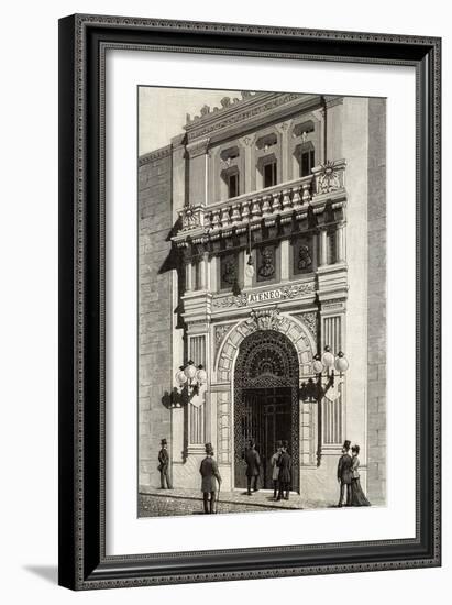 Spain, Madrid, Scientific, Literary and Artistic Ateneo, Engraving, 1892-null-Framed Giclee Print