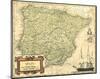 Spain Map-null-Mounted Art Print
