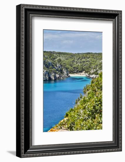 Spain, Menorca. Cliffside view.-Hollice Looney-Framed Photographic Print