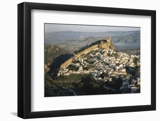Spain, Montefrio, Andalusia, Aerial Town and Church-David Barnes-Framed Photographic Print