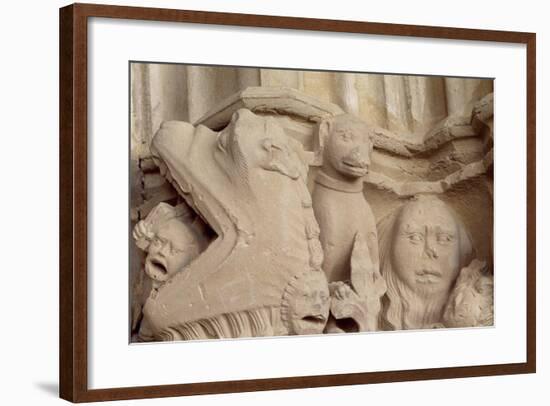 Spain, Navarre, Ujue, Church of Santa Maria, Decorated Capital-null-Framed Giclee Print