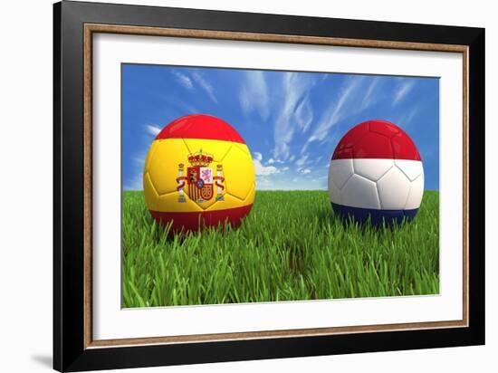 Spain-Netherlands-mhristov-Framed Art Print