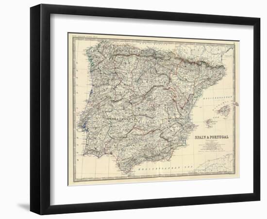 Spain, Portugal, c.1861-Alexander Keith Johnston-Framed Art Print