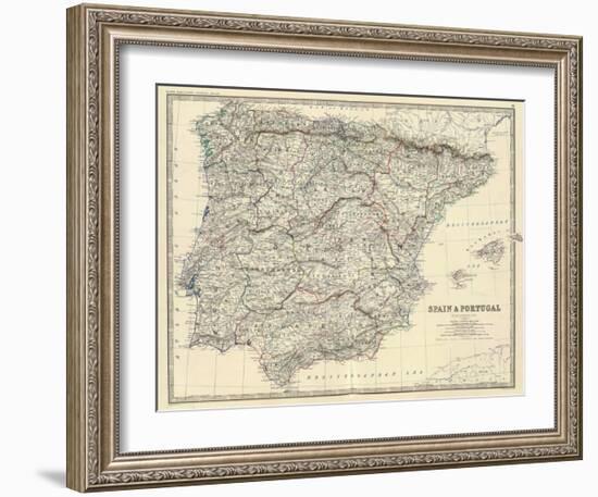 Spain, Portugal, c.1861-Alexander Keith Johnston-Framed Art Print