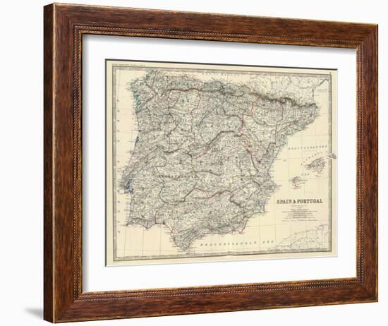 Spain, Portugal, c.1861-Alexander Keith Johnston-Framed Art Print