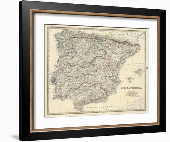 Spain, Portugal, c.1861-Alexander Keith Johnston-Framed Art Print