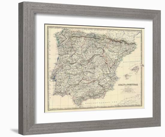 Spain, Portugal, c.1861-Alexander Keith Johnston-Framed Art Print