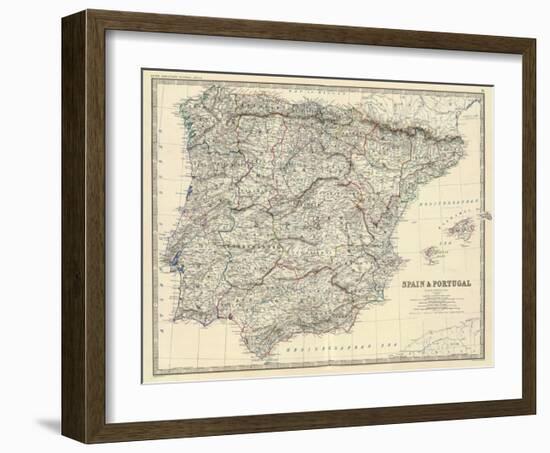 Spain, Portugal, c.1861-Alexander Keith Johnston-Framed Art Print