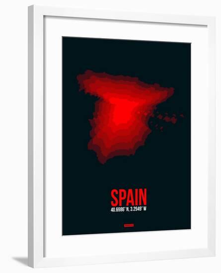 Spain Radiant Map 1-NaxArt-Framed Art Print