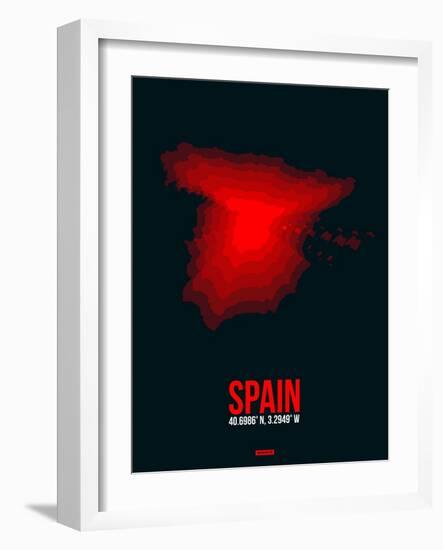 Spain Radiant Map 1-NaxArt-Framed Art Print