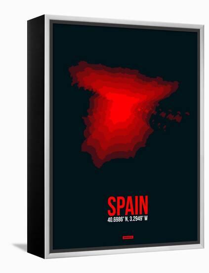 Spain Radiant Map 1-NaxArt-Framed Stretched Canvas