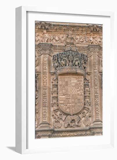 Spain, Salamanca, Detail of Relief Sculpture on Cathedral Exterior-Jim Engelbrecht-Framed Photographic Print