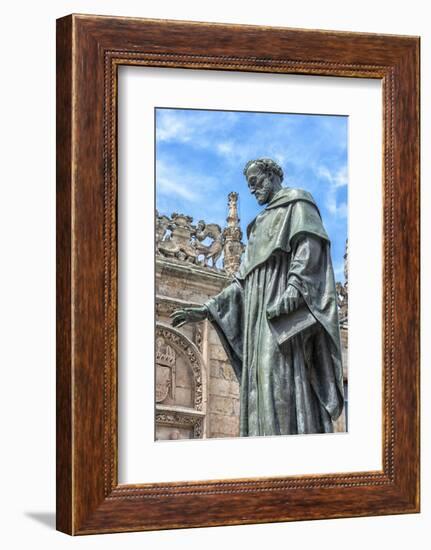 Spain, Salamanca, Frei Luis de Leon in Courtyard of the Clergy-Lisa S. Engelbrecht-Framed Photographic Print