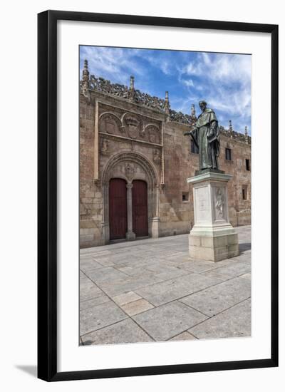 Spain, Salamanca, Frei Luis de Leon in Courtyard of the Clergy-Lisa S. Engelbrecht-Framed Photographic Print