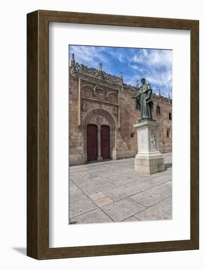 Spain, Salamanca, Frei Luis de Leon in Courtyard of the Clergy-Lisa S. Engelbrecht-Framed Photographic Print