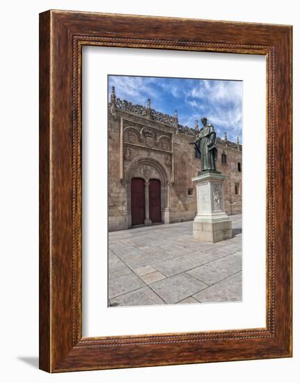 Spain, Salamanca, Frei Luis de Leon in Courtyard of the Clergy-Lisa S. Engelbrecht-Framed Photographic Print