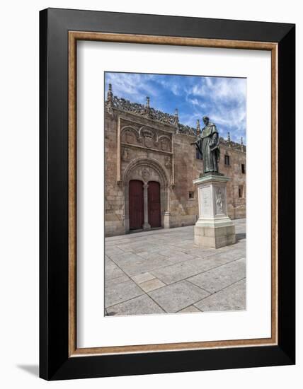 Spain, Salamanca, Frei Luis de Leon in Courtyard of the Clergy-Lisa S. Engelbrecht-Framed Photographic Print