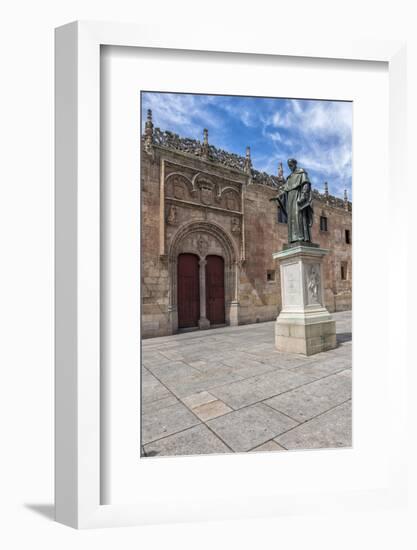 Spain, Salamanca, Frei Luis de Leon in Courtyard of the Clergy-Lisa S. Engelbrecht-Framed Photographic Print