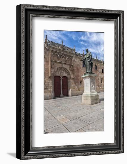 Spain, Salamanca, Frei Luis de Leon in Courtyard of the Clergy-Lisa S. Engelbrecht-Framed Photographic Print