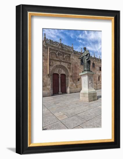 Spain, Salamanca, Frei Luis de Leon in Courtyard of the Clergy-Lisa S. Engelbrecht-Framed Photographic Print