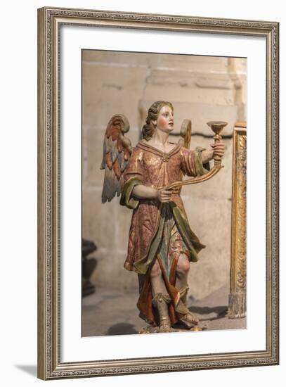 Spain, Salamanca, Religious Candle Holder in Cathedral-Jim Engelbrecht-Framed Photographic Print