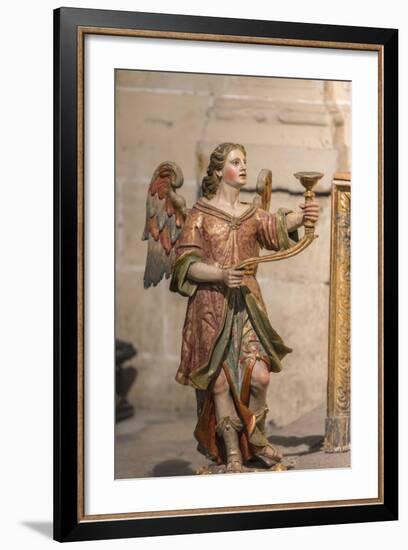 Spain, Salamanca, Religious Candle Holder in Cathedral-Jim Engelbrecht-Framed Photographic Print