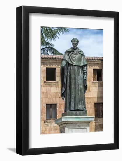 Spain, Salamanca, Statue of Frei Luis de Leon in Yard of the Clergy-Jim Engelbrecht-Framed Photographic Print