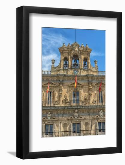 Spain, Salamanca, Town Hall Bell Tower in Plaza Mayor-Jim Engelbrecht-Framed Photographic Print