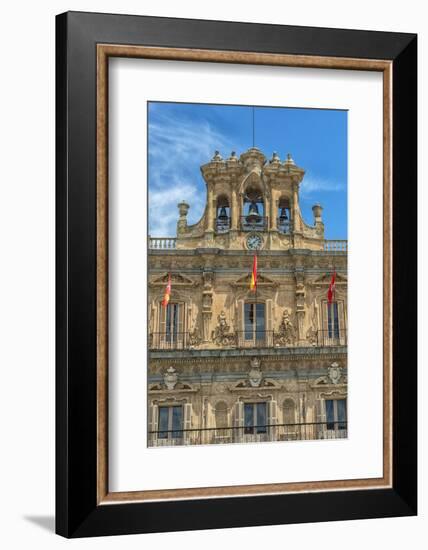 Spain, Salamanca, Town Hall Bell Tower in Plaza Mayor-Jim Engelbrecht-Framed Photographic Print