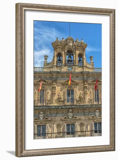 Spain, Salamanca, Town Hall Bell Tower in Plaza Mayor-Jim Engelbrecht-Framed Photographic Print