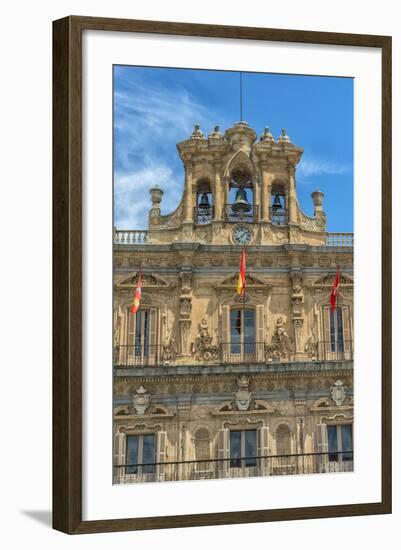 Spain, Salamanca, Town Hall Bell Tower in Plaza Mayor-Jim Engelbrecht-Framed Photographic Print