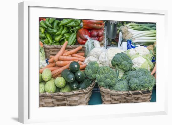 Spain, San Sebastian, Vegetables for Sale at Farmers Market-Rob Tilley-Framed Photographic Print