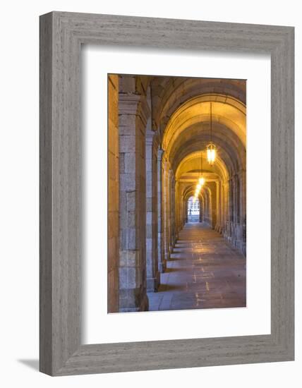 Spain, Santiago. Archways and Door Near the Main Square of Cathedral Santiago De Compostela-Emily Wilson-Framed Photographic Print