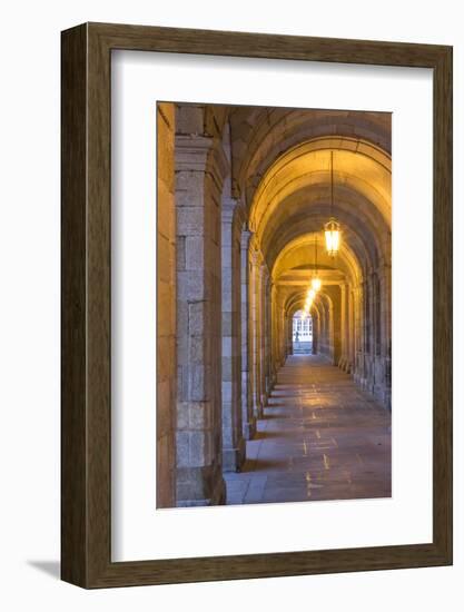 Spain, Santiago. Archways and Door Near the Main Square of Cathedral Santiago De Compostela-Emily Wilson-Framed Photographic Print