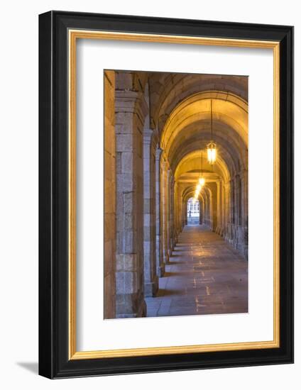 Spain, Santiago. Archways and Door Near the Main Square of Cathedral Santiago De Compostela-Emily Wilson-Framed Photographic Print