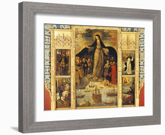 Spain, Seville, Alcazar Palace, Virgin of Seafarers' Altarpiece, 1535-Alejo Fernandez-Framed Giclee Print