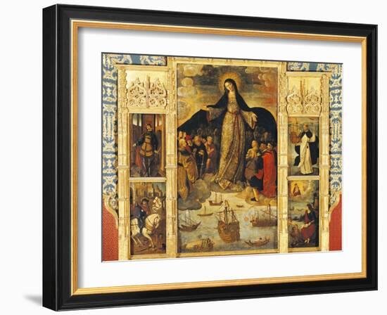 Spain, Seville, Alcazar Palace, Virgin of Seafarers' Altarpiece, 1535-Alejo Fernandez-Framed Giclee Print