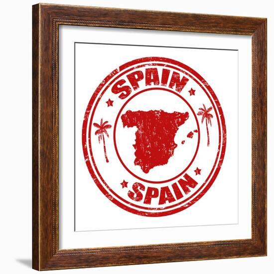 Spain Stamp-radubalint-Framed Art Print