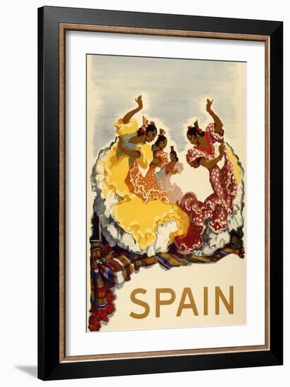 Spain - Women Dancing-null-Framed Giclee Print