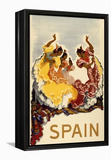 Spain - Women Dancing-null-Framed Premier Image Canvas