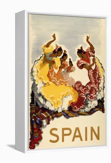 Spain - Women Dancing-null-Framed Premier Image Canvas