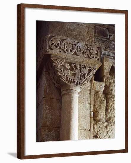 Spain, Zamora, Church of St Peter of Nave, Sacriface of Isaac, Detail of a Carved Capital-null-Framed Giclee Print