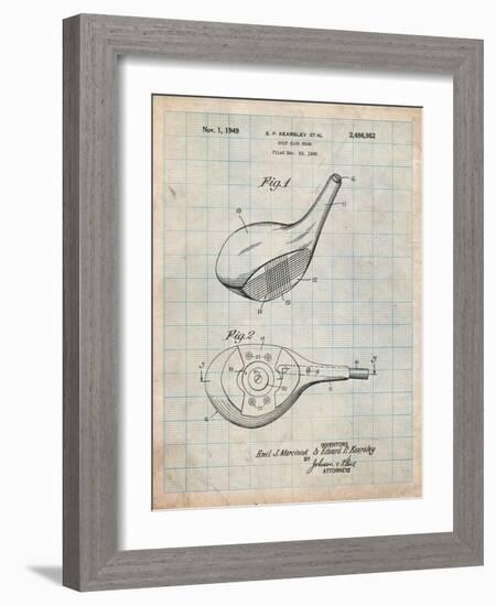 Spalding Golf Driver Patent-Cole Borders-Framed Art Print