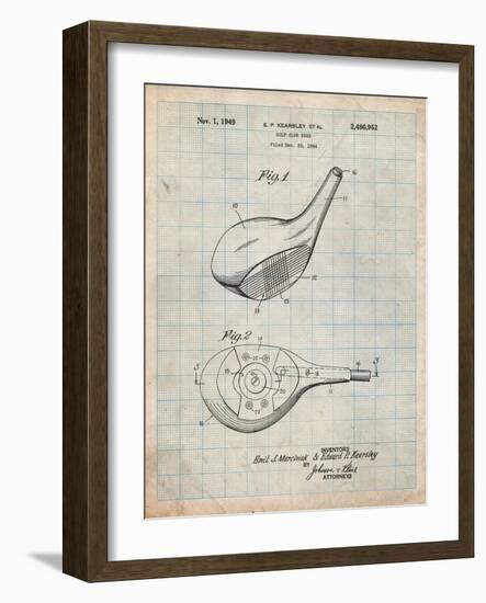 Spalding Golf Driver Patent-Cole Borders-Framed Art Print