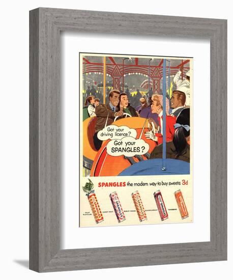 Spangles, Sweets, UK, 1950-null-Framed Giclee Print